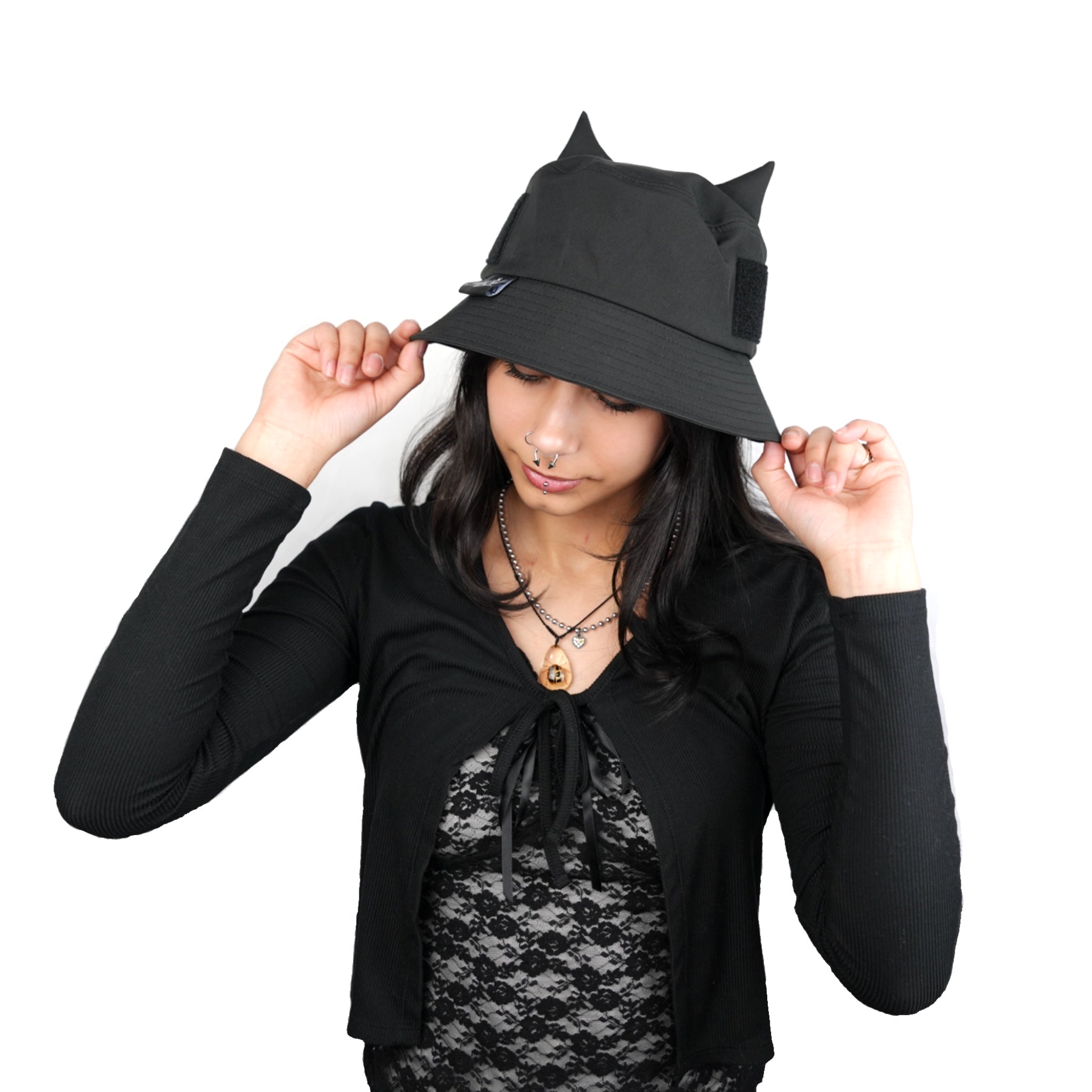 Horned Waterproof Satin Lined Bucket Hat