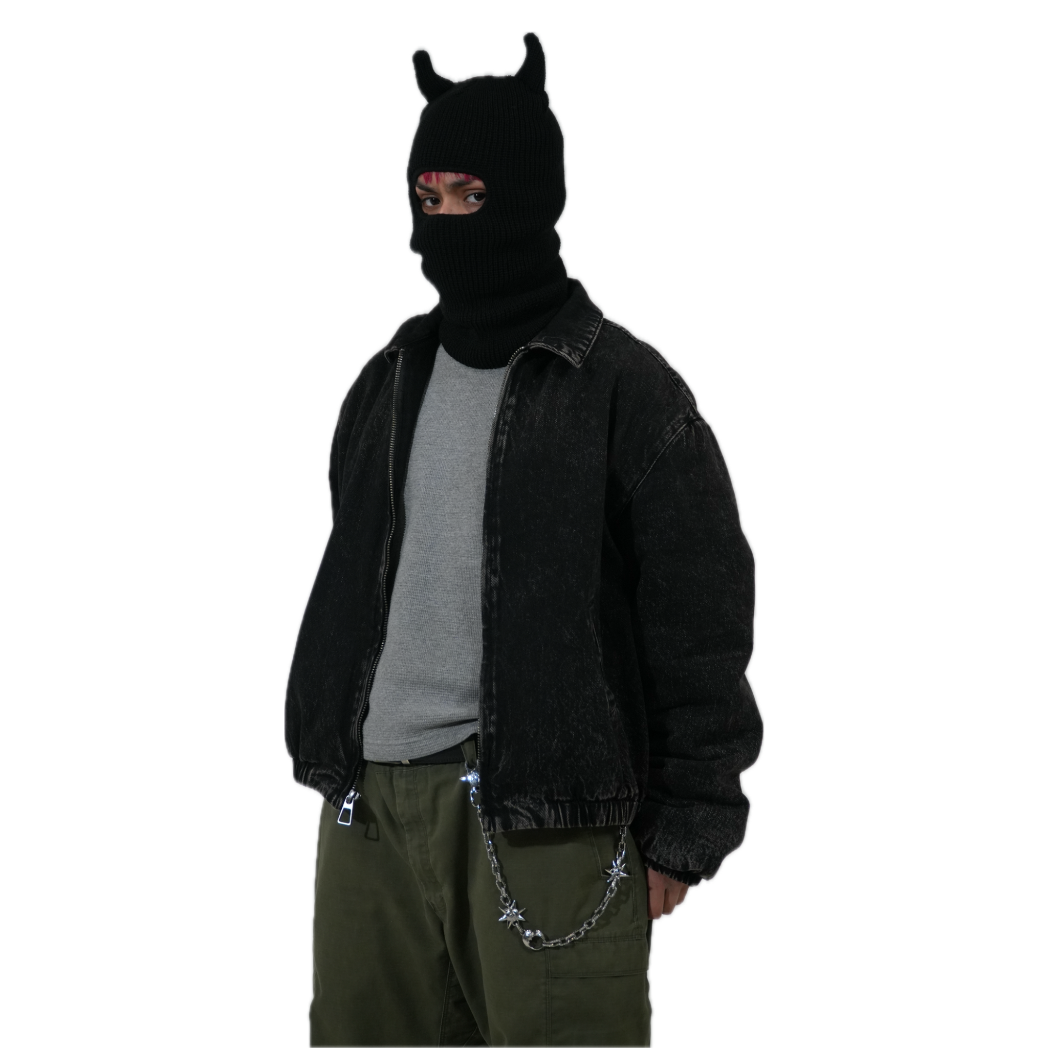 Horned Balaclava satin lined