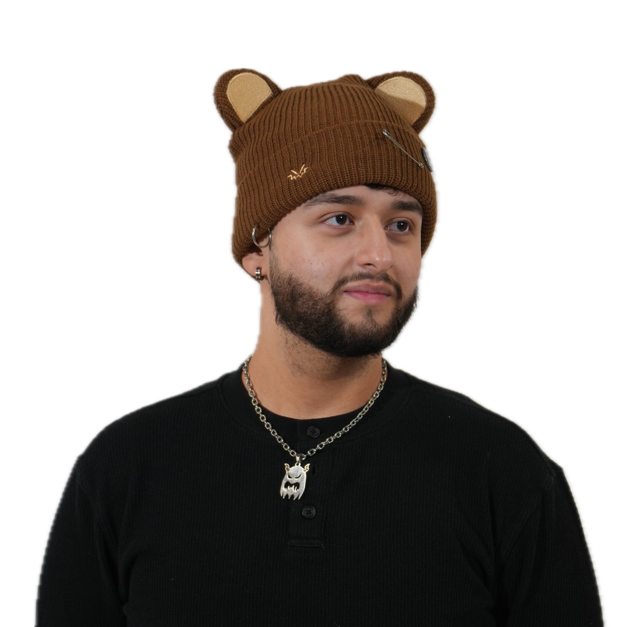 Bear beanie satin lined