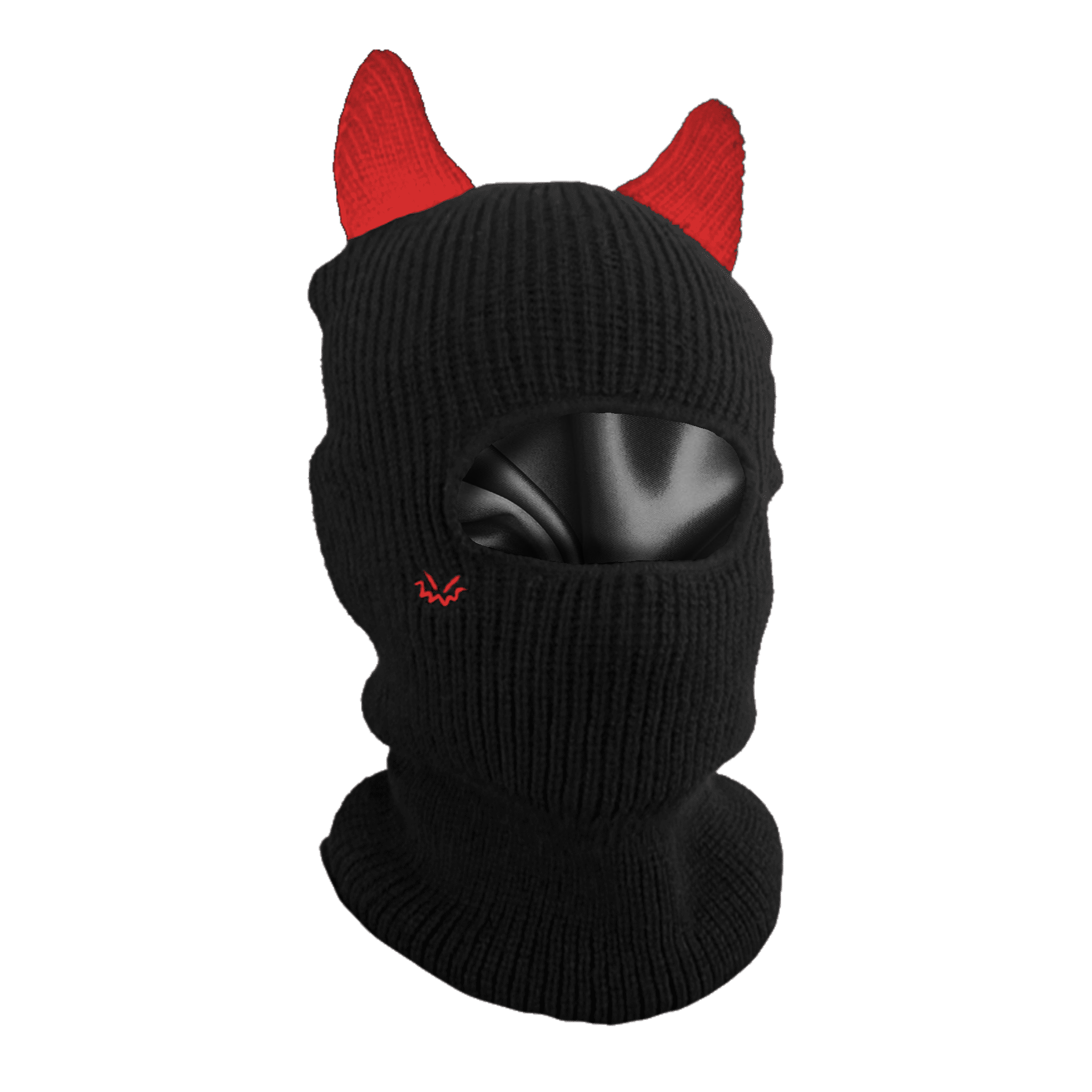 Horned Balaclava satin lined