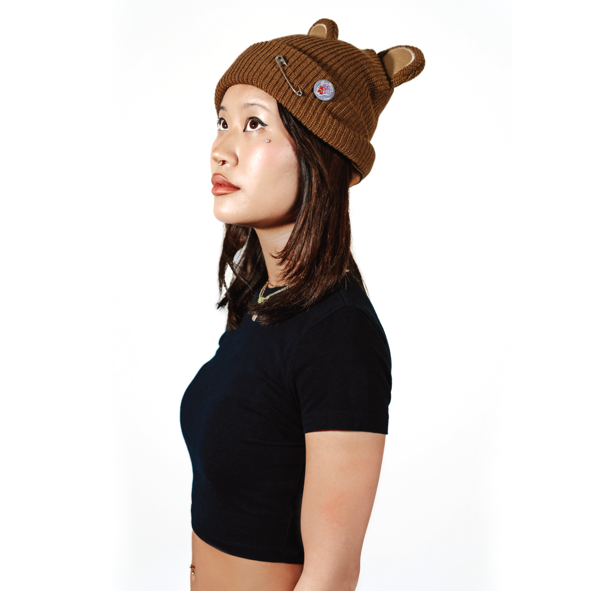Bear beanie satin lined