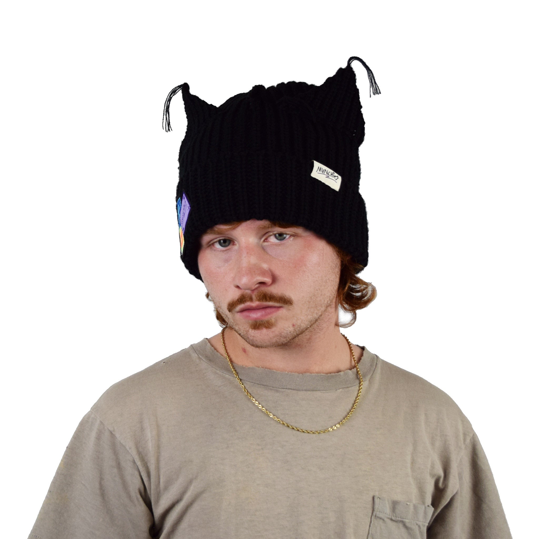 Stray cat beanie satin lined