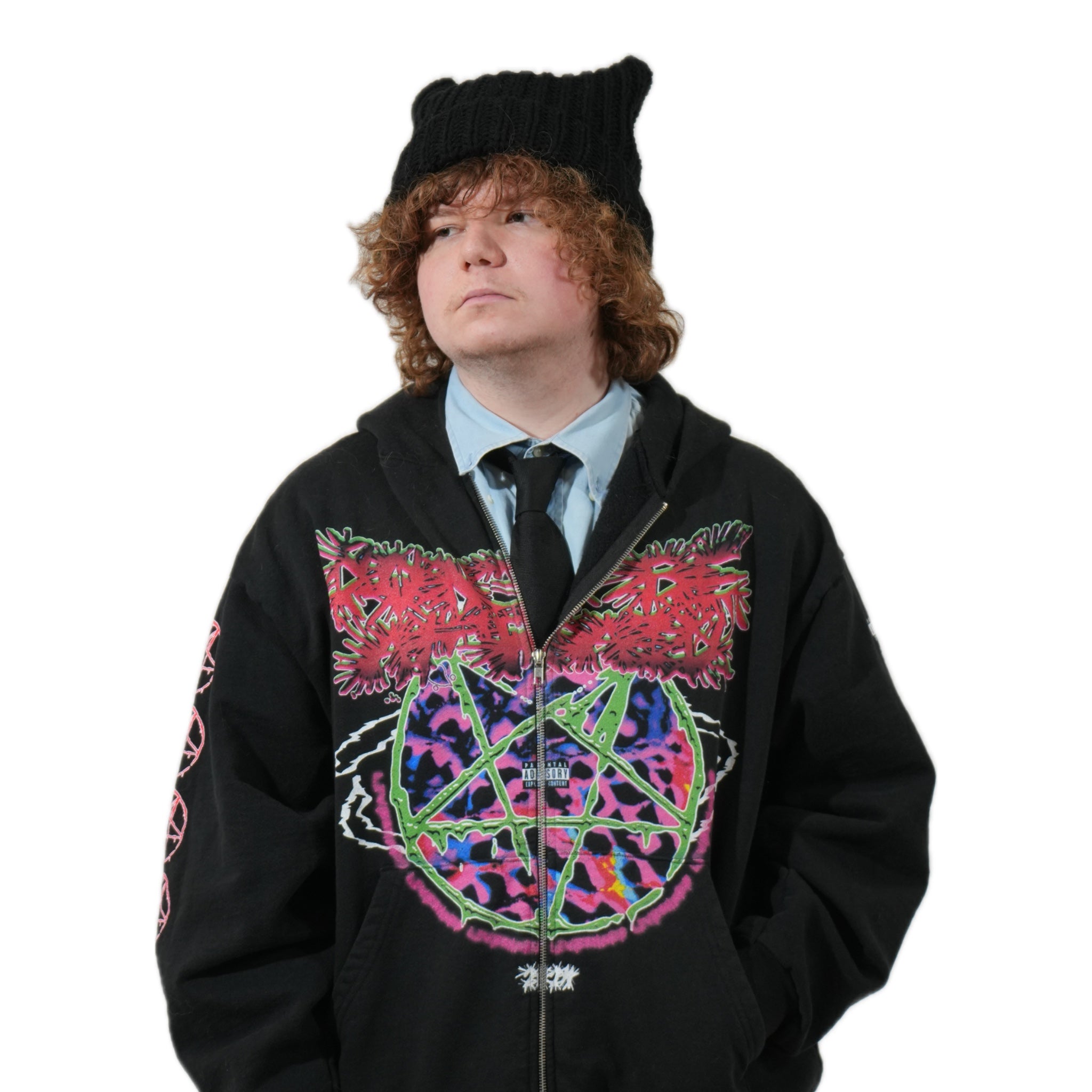 Cat beanie satin lined