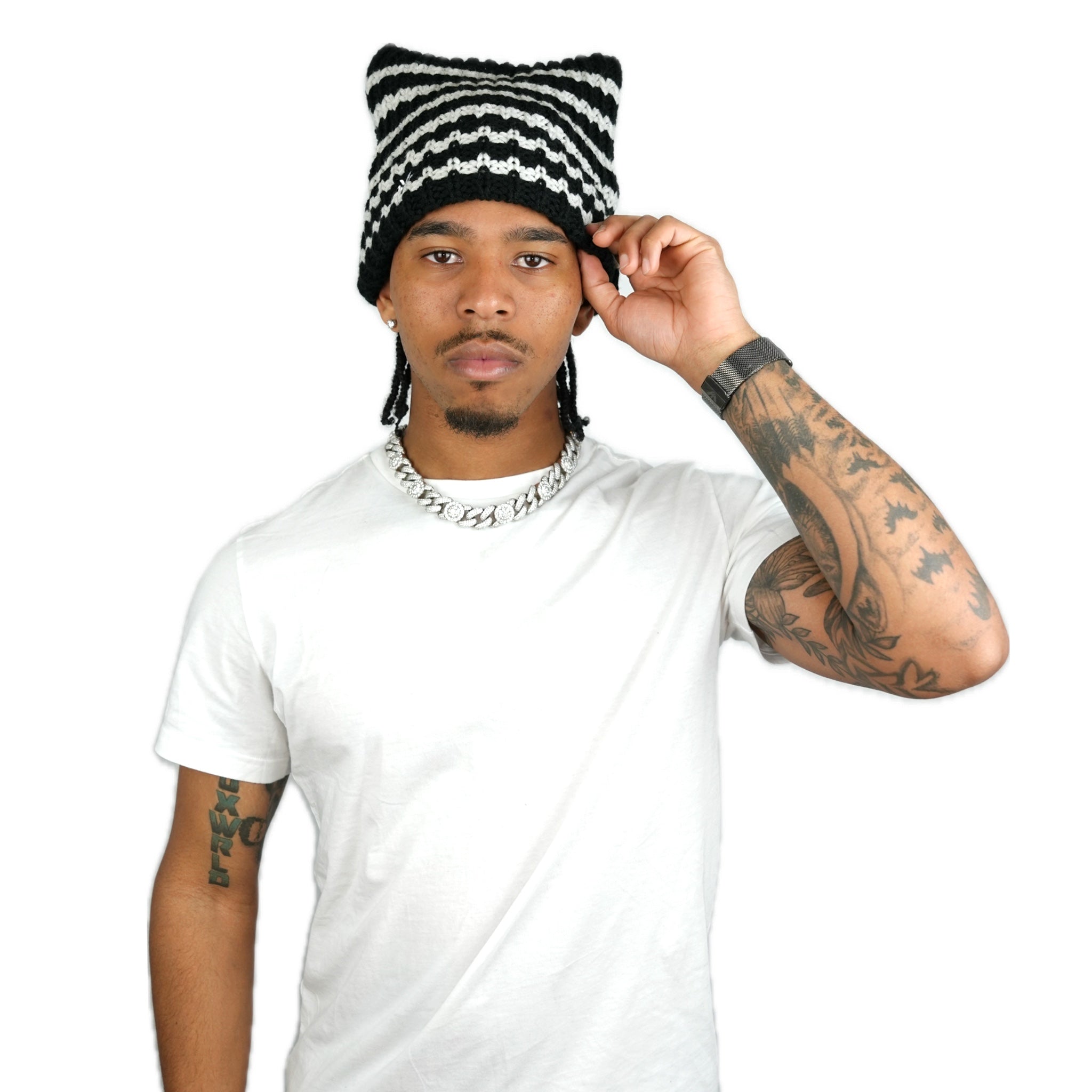 Cat Beanie Satin Lined