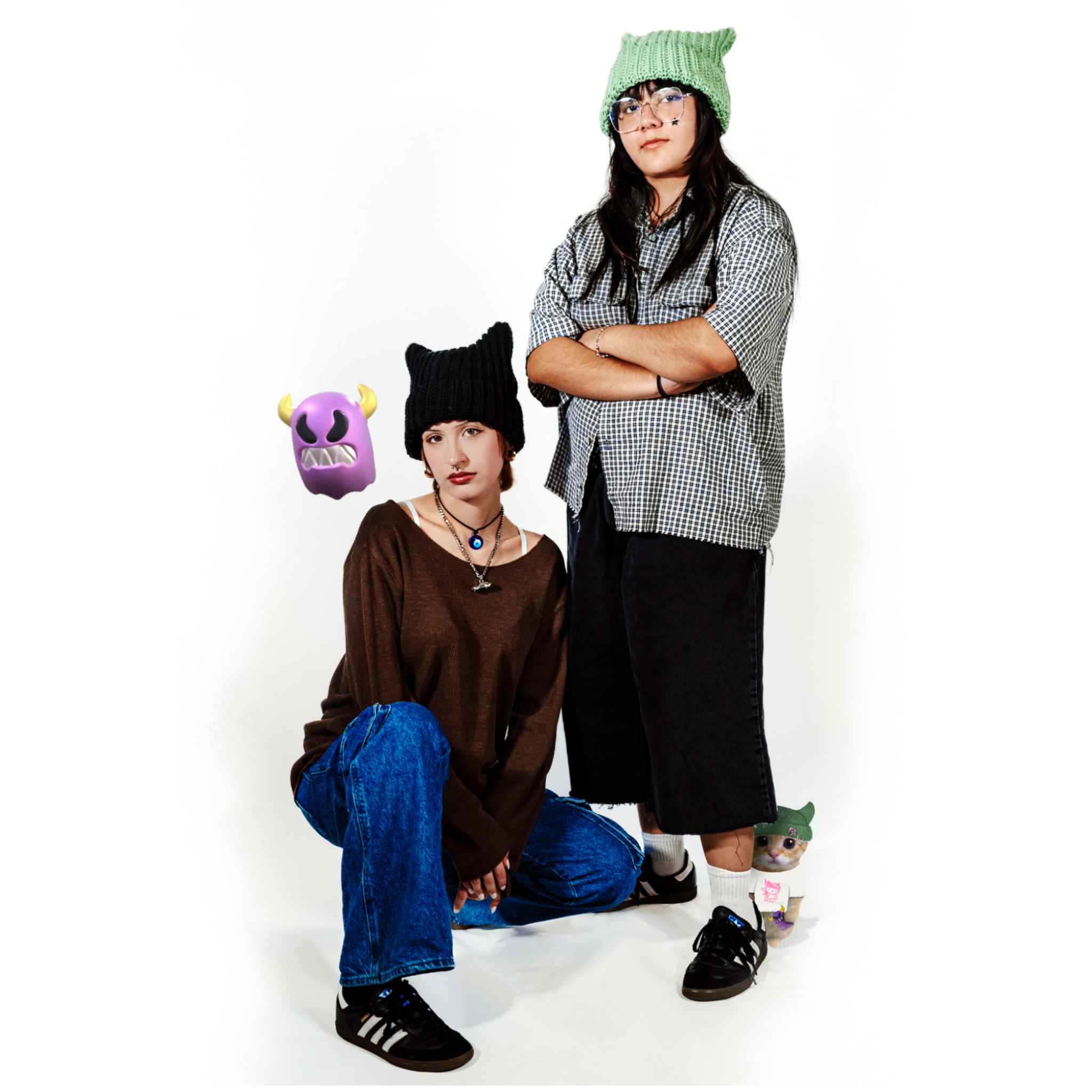 Cat Beanie Satin Lined