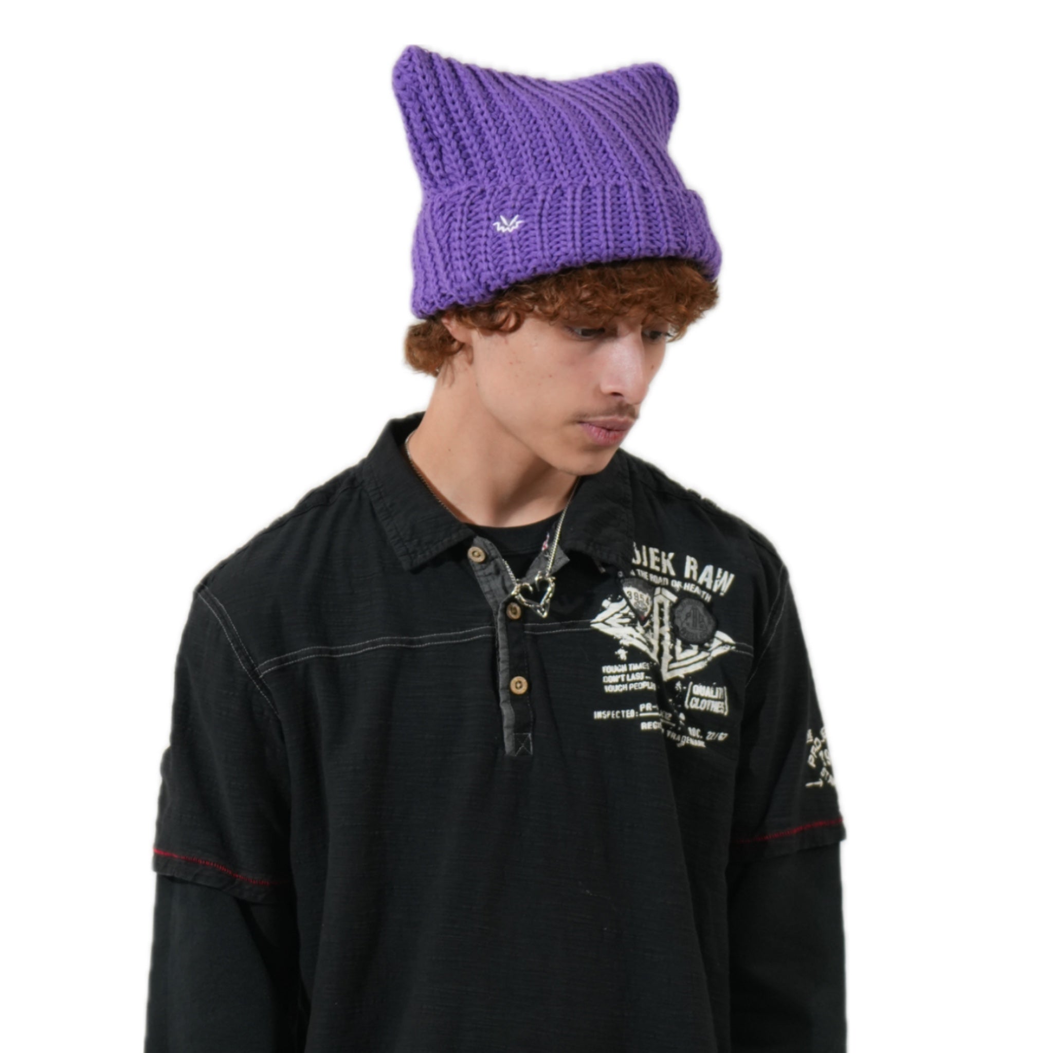 Cat beanie satin lined