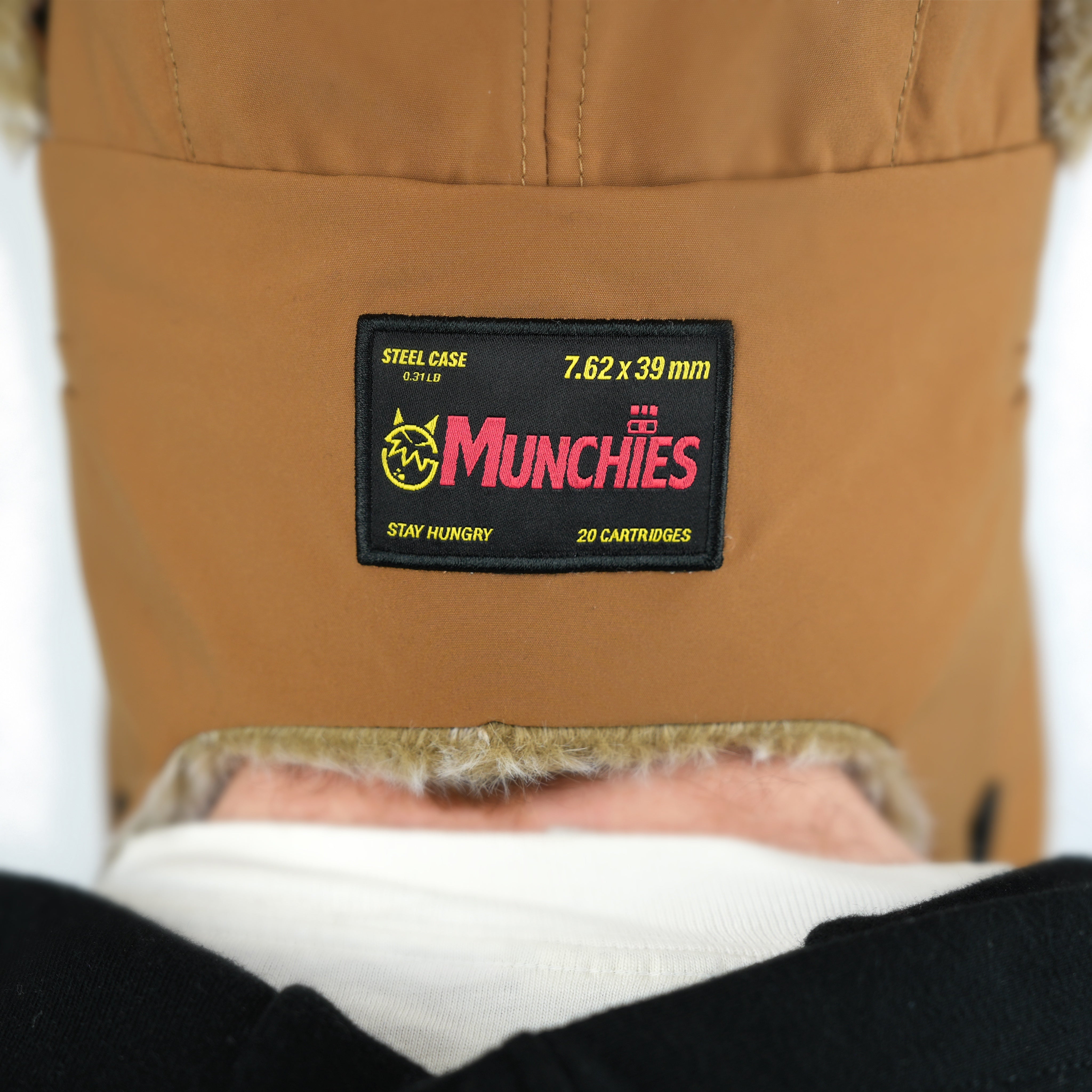 Horned ushanka satin lined