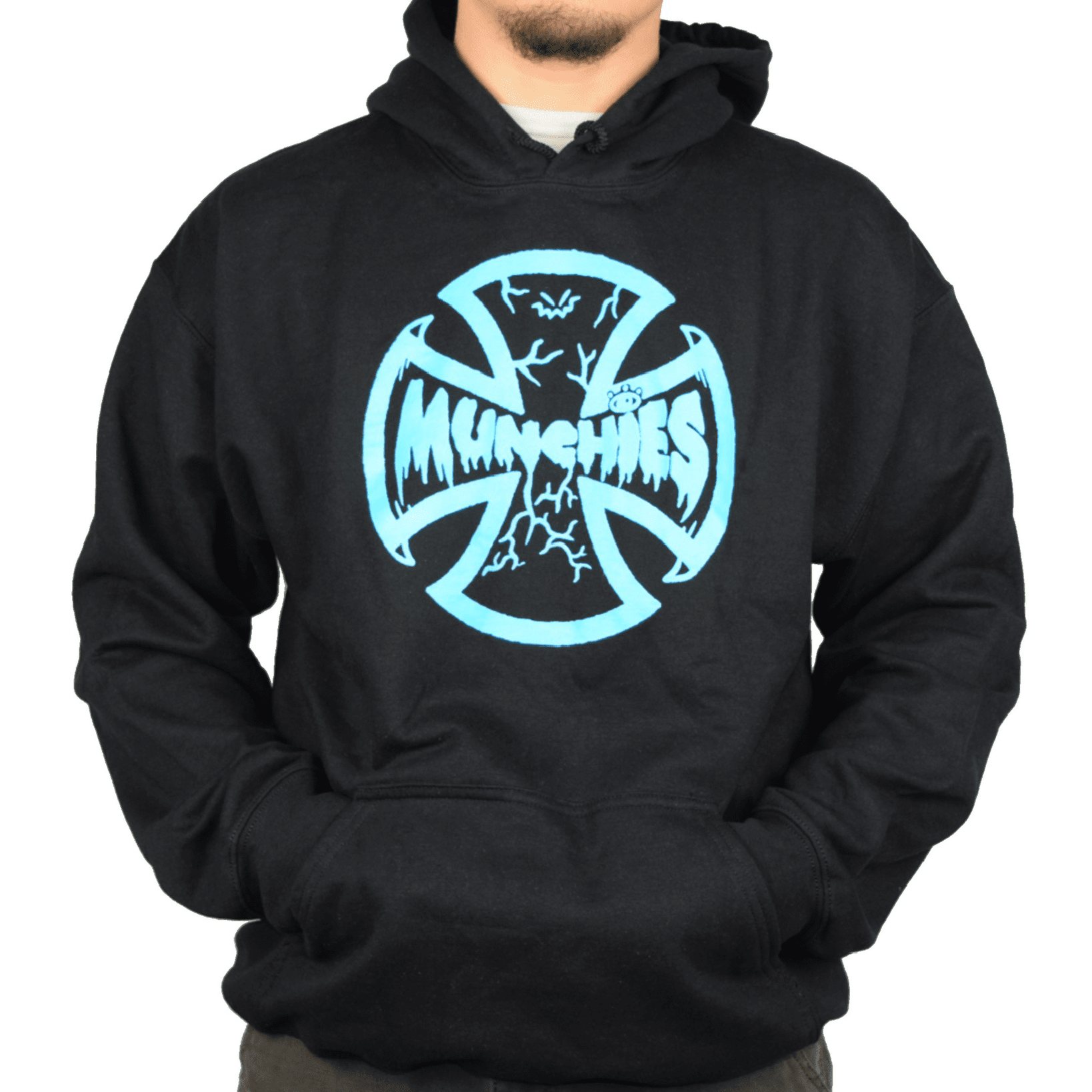 Black Frostbite Cross Hoodie