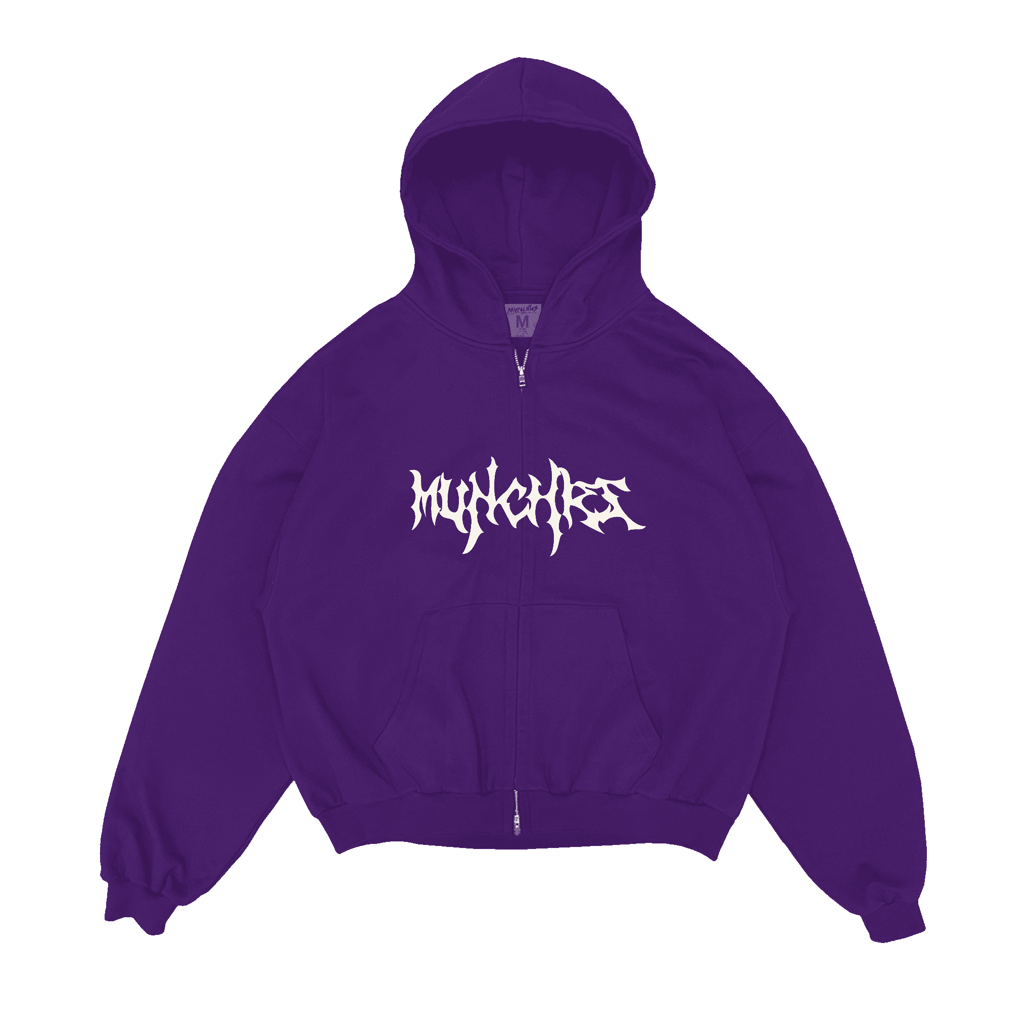 Shadow Purple Bat-Wings Zip-Up (cropped)