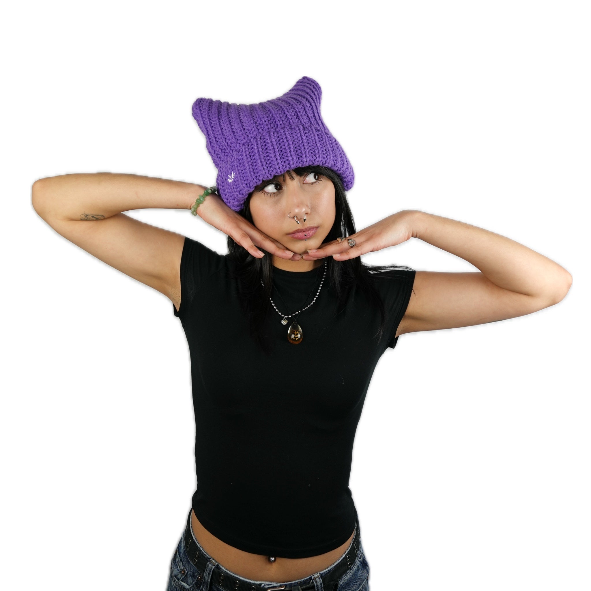 Cat Beanie Satin Lined – munchieshop.com