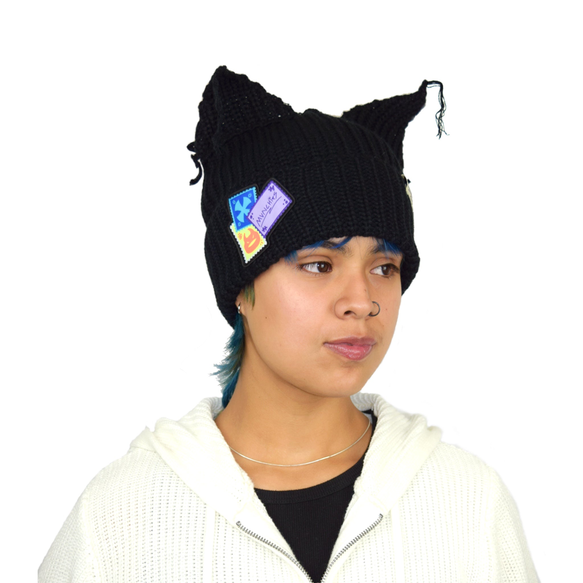 Stray cat beanie satin lined