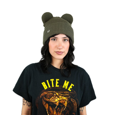 Bear Beanie Satin Lined