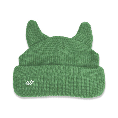 Satin lined horned beanie