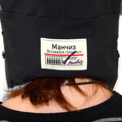 Horned ushanka satin lined