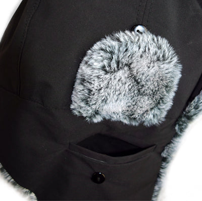 Horned ushanka satin lined