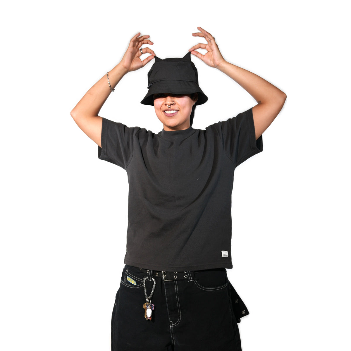 Horned Satin Lined Bucket Hat Water Resistant