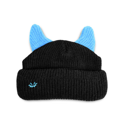Horned beanie satin lined