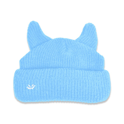 Satin lined horned beanie