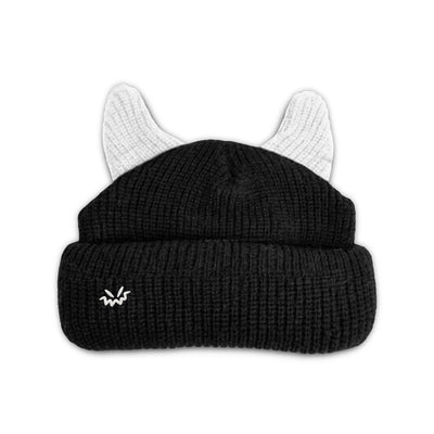 Horned beanie satin lined