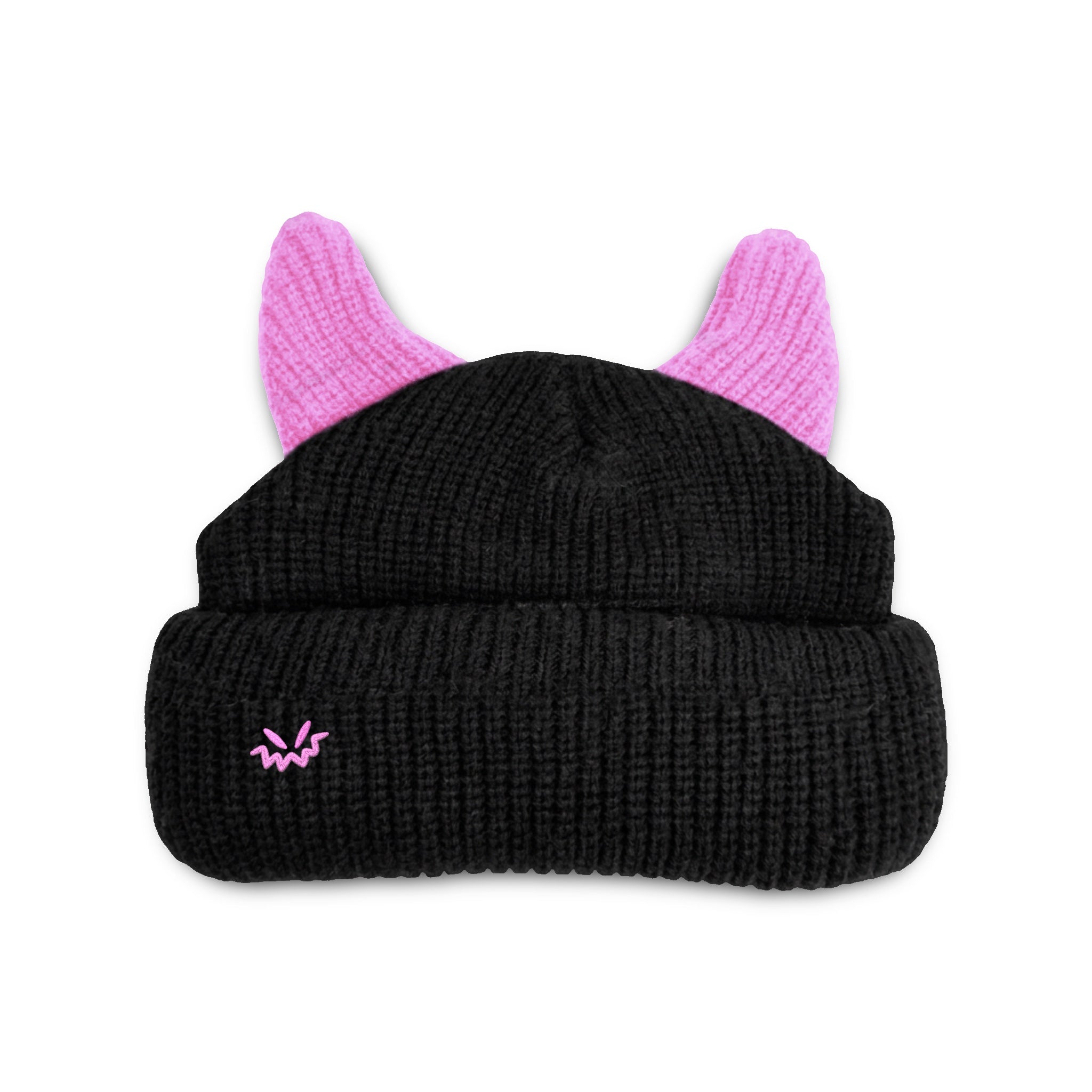 Horned beanie satin lined