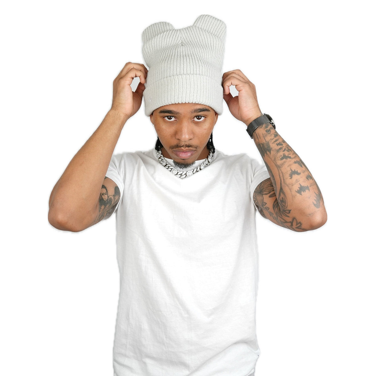 Bear Beanie Satin Lined