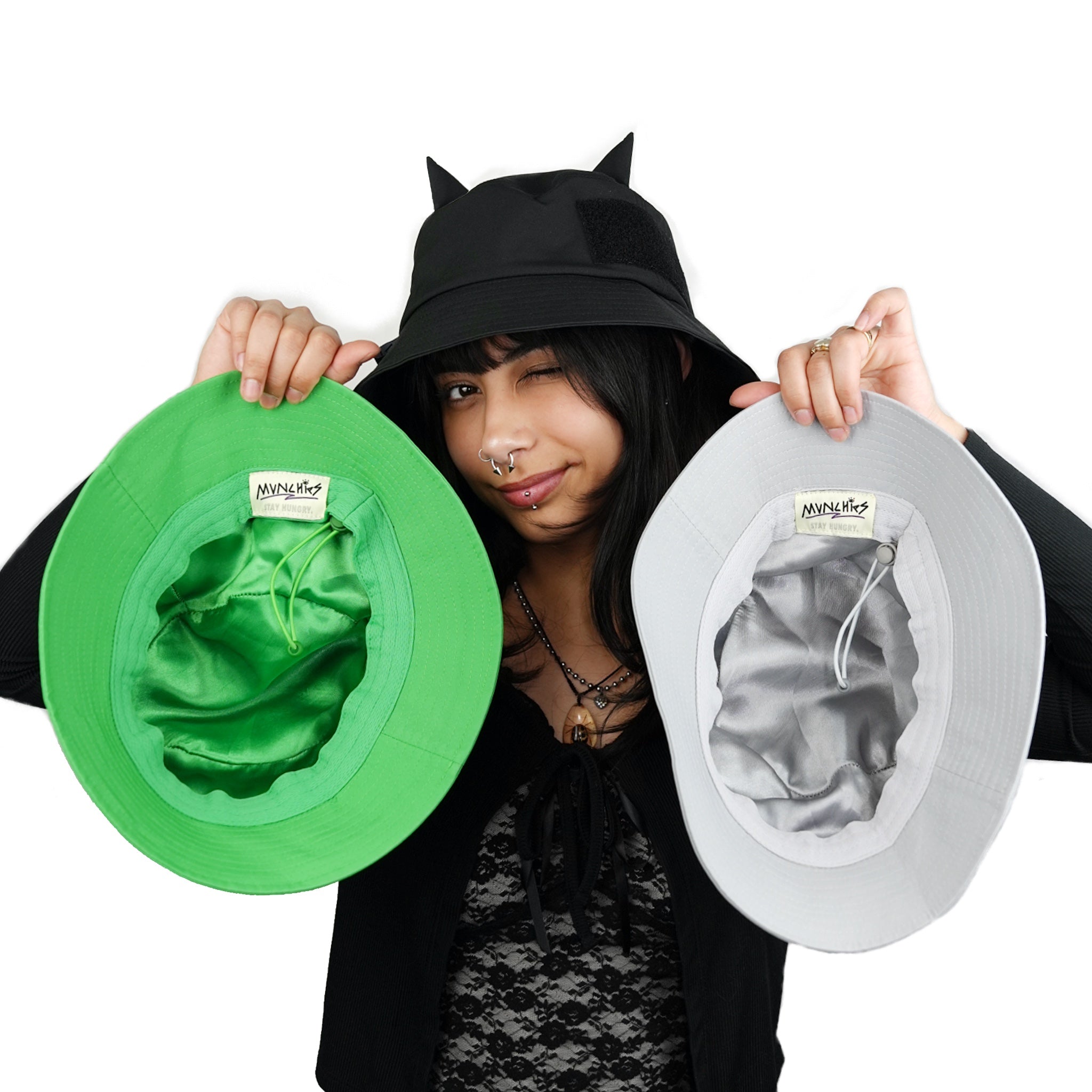Horned Waterproof Satin Lined Bucket Hat
