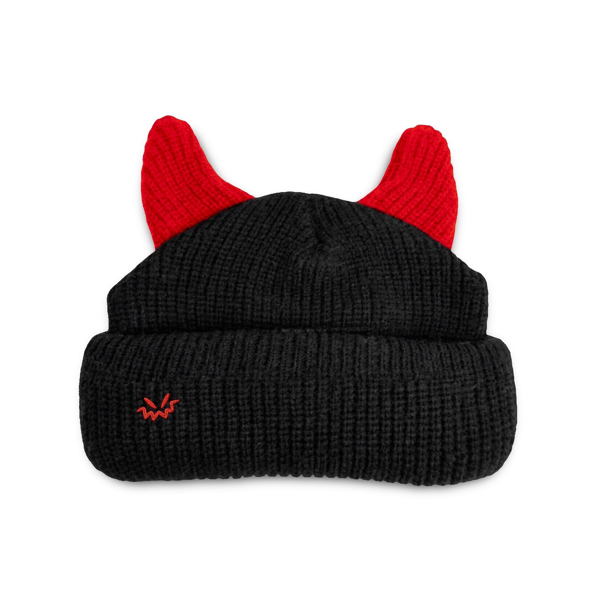 Horned beanie satin lined