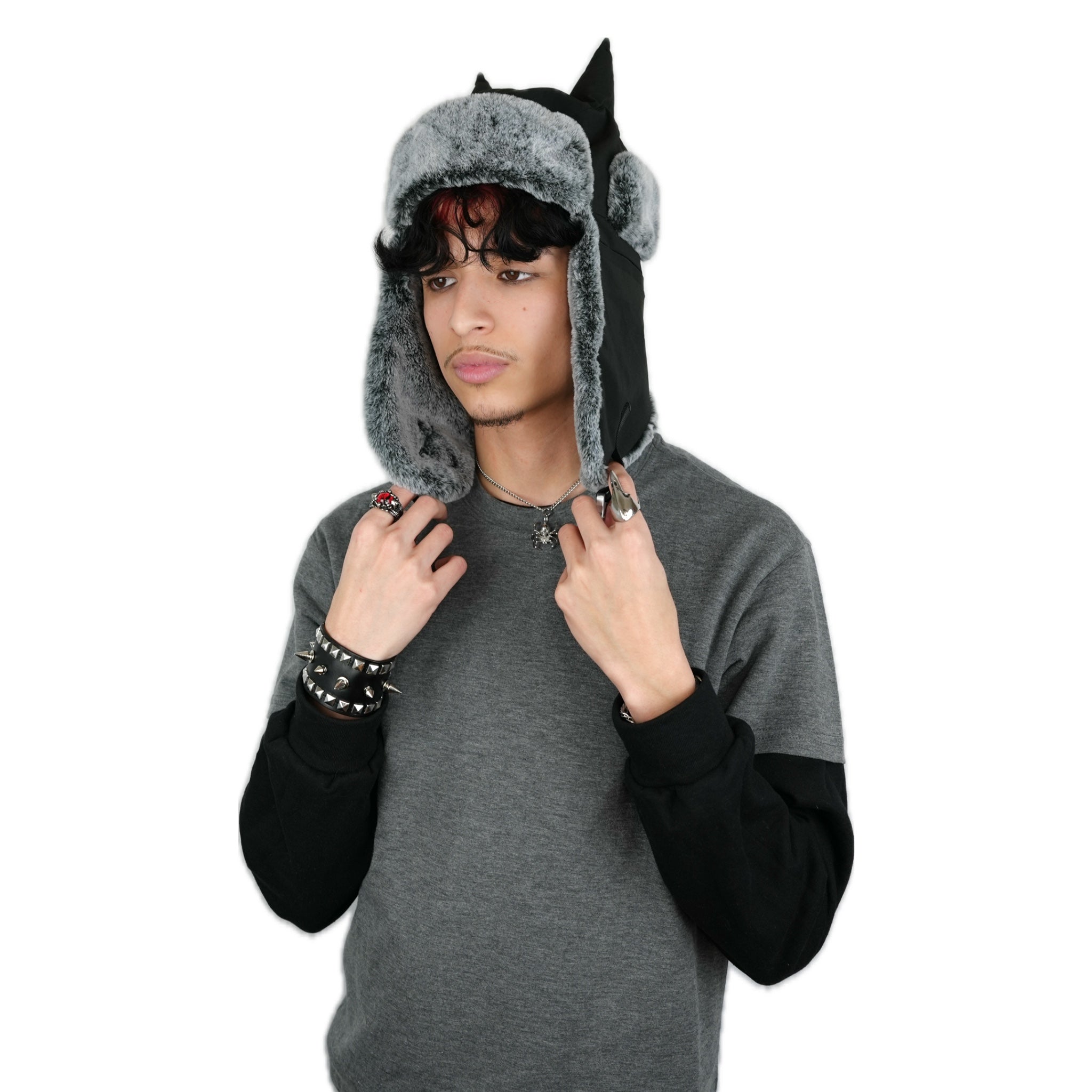 Horned Ushanka Satin Lined – munchieshop.com