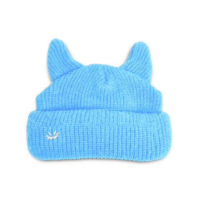 Horned beanie satin lined