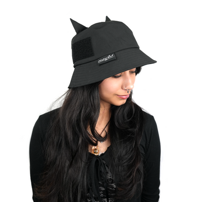 Horned Waterproof Satin Lined Bucket Hat