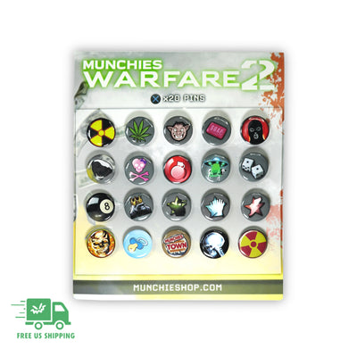 Munchies Warfare x20 Piece Pin Set