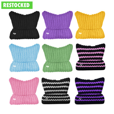 Cat Beanie Satin Lined