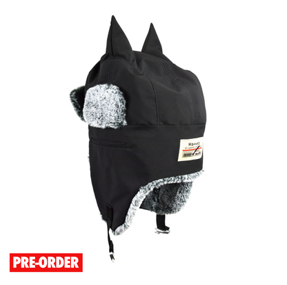 Horned ushanka satin lined