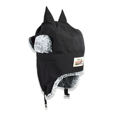 Horned ushanka satin lined