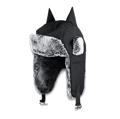 Horned ushanka satin lined