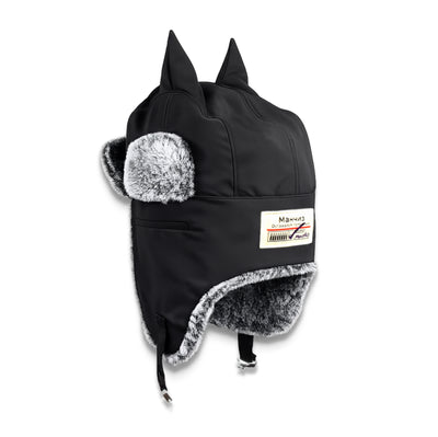 Horned ushanka satin lined