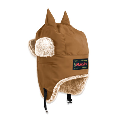 Horned ushanka satin lined