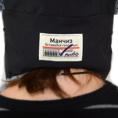 Horned ushanka satin lined